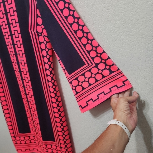 Julie Brown Geometric A-line pink Blue Dress Size S - Picture 7 of 10